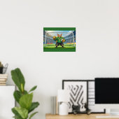 Grappige Chihuahua-hond voetbal doelman Poster (Thuiskantoor)