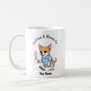 Grappige Chihuahua-hond Zakelijke Pak Koffie Koffiemok