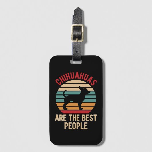 Grappige Chihuahua Honden Cadeau Bagagelabel (Voorkant (verticaal))