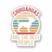Grappige Chihuahua Honden Cadeau Sticker (Voorkant)