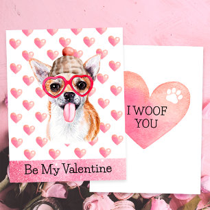 Grappige Chihuahua Ik Hou Van Jou Hond Valentijnsd Feestdagenkaart
