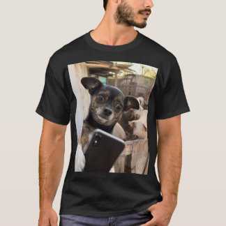 Grappige Chihuahua Selfie Boerderij T-Shirt