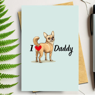 Grappige Chihuahua van Pet Dog Butt Vaderdag Bedankkaart
