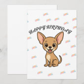 Grappige Chihuahua Verjaardagskaart Kaart (Voorkant / Achterkant)