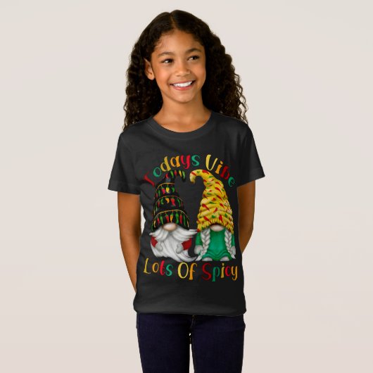 Grappige chili kabouters vandaag vibe veel pittig t-shirt (Voorkant volledig)