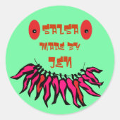 Grappige chili peper blikken labels (Voorkant)