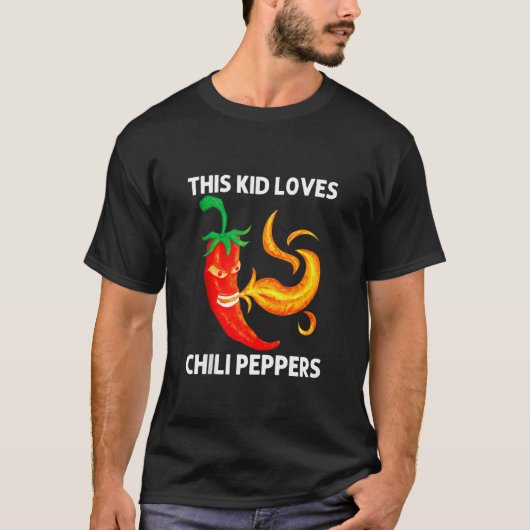 Grappige chili peper voor kinderen jongens rood kr t-shirt (Voorkant)