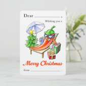Grappige Chili Prettig Kerstmis In te vullen met d Kaart (Staand voorkant)
