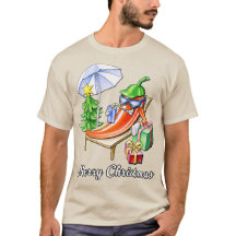 Grappige Chili Vrolijk Kerstfeest onder Parasol en