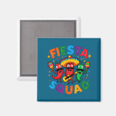 Grappige chilipepers feest squad cinco de mayo magneet (Voorkant / Achterkant)