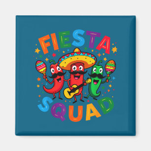 Grappige chilipepers feest squad cinco de mayo magneet