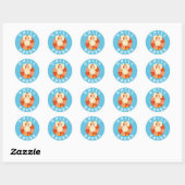 Grappige Chill Goose zomervakantie strand Gekke re Ronde Sticker (Vel)