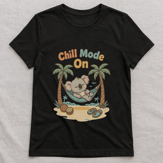Grappige Chill Mode T-shirt; Cute Koala Hangmat St T-shirt