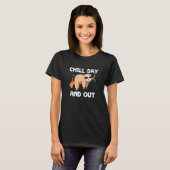 Grappige chille dag en uit luiaard rustdag luiaard t-shirt (Voorkant volledig)