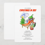 Grappige Chilli Kerstmis in Juli Zomer Zwembadfees Kaart (Voorkant / Achterkant)