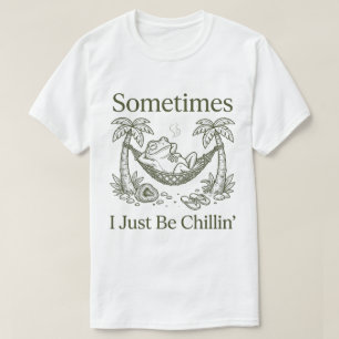 Grappige Chillin Kikker Hangmat Strand Tropisch Ci T-shirt