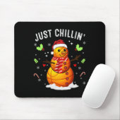 Grappige Chillin' Sneeuwman Skelet Ll Kerstman Hoe Muismat (Met muis)