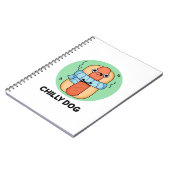 Grappige Chilly Dog Chili Hotdog Woordgrap Notitieboek (Linkerzijde)