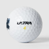 Grappige Chimpansee Denkt Golfballen (Logo)