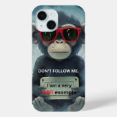 Grappige chimpansee: volg me niet Case-Mate iPhone case (Achterkant)