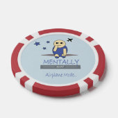 Grappige Chimy Mentaal in Vliegtuigmodus Pokerchip (Enkel)
