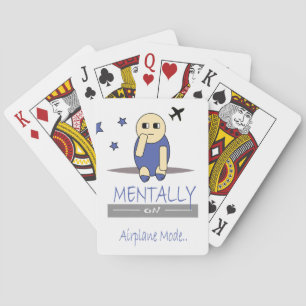 Grappige Chimy Mentaal in Vliegtuigmodus Speelkaar Pokerkaarten