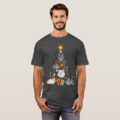 Grappige Chinchilla Kerstboom T-shirt (Voorkant volledig)