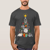 Grappige Chinchilla Kerstboom T-shirt (Voorkant)