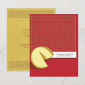 Grappige Chinese Fortune Cookie repetitie uitnodig Kaart (Voorkant / Achterkant)