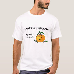 Grappige Chinese Mandarijn taal en fruit T-shirt