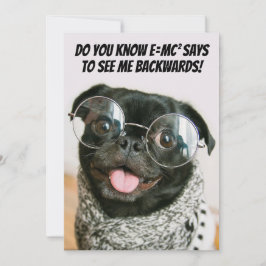 Grappige Chinese Pug Schattige Puppy Hond Dierenth Feestdagenkaart