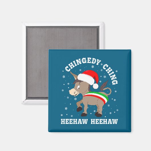 Grappige Chingedy Ching Hee Haw Kerstman Prettig K Magneet (Voorkant / Achterkant)