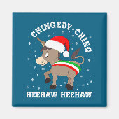 Grappige Chingedy Ching Hee Haw Kerstman Prettig K Magneet (Voorkant)
