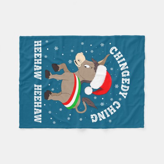 Grappige Chingedy Ching Hee Haw Sinterklaas Pretti Fleece Deken (Voorkant (Horizontaal))