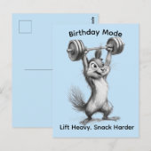Grappige chipmunk ansichtkaart - Verjaardagsmodus Briefkaart (Voorkant / Achterkant)