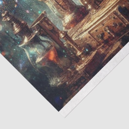 Grappige Chipmunk Clockwork Steampunk Decoupage Tissuepapier (Detail)