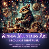 Grappige Chipmunk Clockwork Steampunk Decoupage Tissuepapier