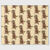 Grappige Chipmunk Eekhoorn Geek Dierenkunst Cadeaupapier (Vlak)