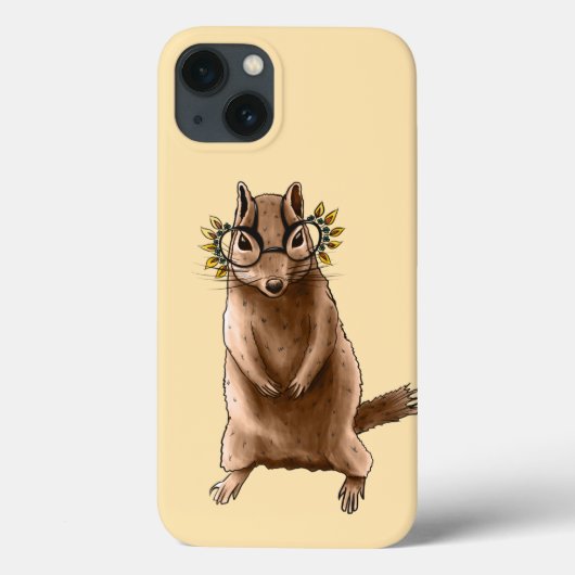 Grappige Chipmunk Eekhoorn Geek Dierenkunst Case-Mate iPhone Case (Achterkant)