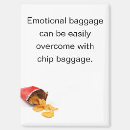 Grappige Chips Emotionele Bagage Koelkast Magneet