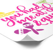 Grappige Chips en Queso Mexicaanse Feestdecoratie Poster (Hoek)