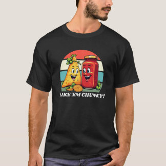 Grappige Chips En Salsa, Ik Hou Van Ze Chunky Grap T-shirt