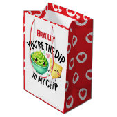 Grappige Chips voor mijn Salsa Valentijnsdag Naam  Medium Cadeauzakje (Achterkant Gekanteld)