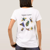 Grappige chique elegante entomologie insectenliefh t-shirt (Achterkant)