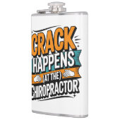 Grappige Chiropractie Quote Spine Crack Humor Heupfles (Links)