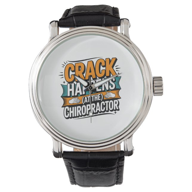 Grappige Chiropractie Quote Spine Crack Humor Horloge (Voorkant)