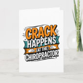 Grappige Chiropractie Quote Spine Crack Humor Kaart (Voorkant)