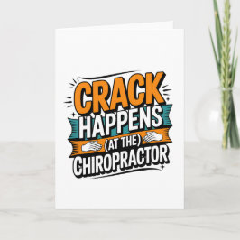 Grappige Chiropractie Quote Spine Crack Humor Kaart