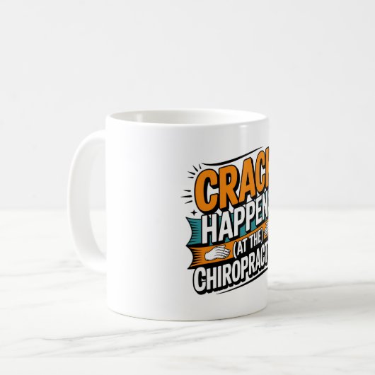 Grappige Chiropractie Quote Spine Crack Humor Koffiemok (Voorkant links)