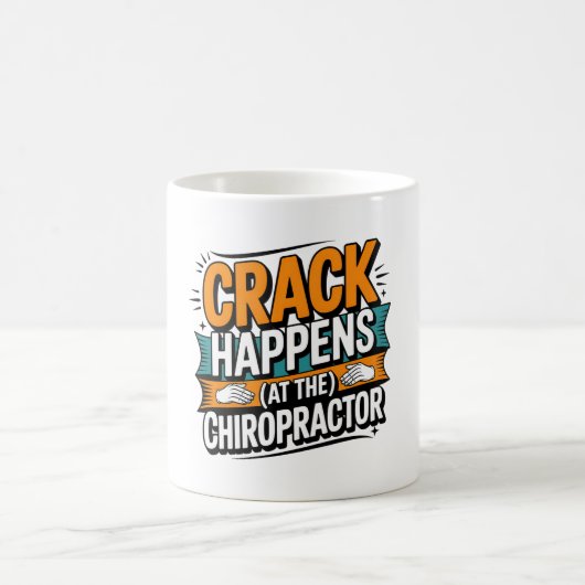 Grappige Chiropractie Quote Spine Crack Humor Koffiemok (Center)